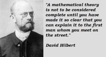 David Hilbert's quote