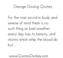 George Gissing's quote