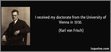 Karl von Frisch's quote