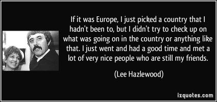 Lee Hazlewood's quote