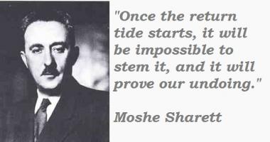 Moshe Sharett's quote