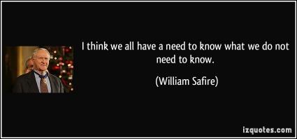 William Safire's quote